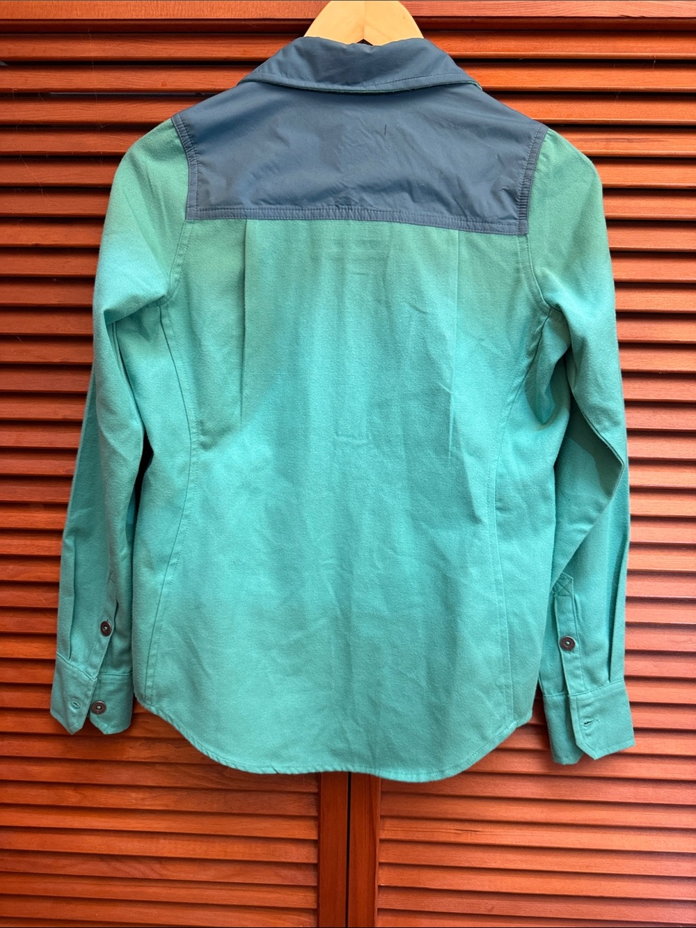 TREWGEAR Hood River - Teal Green Button-Up Wool Shirt - Outdoor Shirt Style XS - Picture 5 of 5